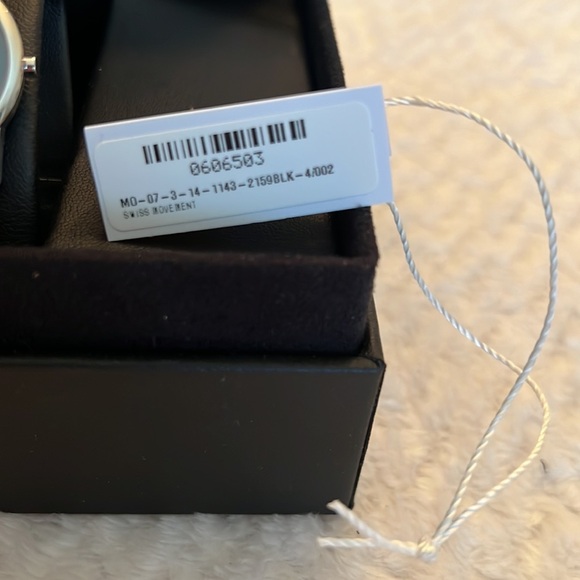 MOVADO Women's Museum Classic Watch – Black Dial, Leather Band, NEW Never Used - Picture 3 of 12